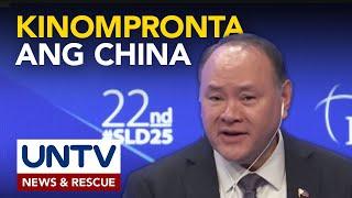 Sec. Teodoro, kinompronta ang isang Chinese official sa 'proxy war' remarks nito