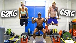 Human Olympic Weight lifting - Sophie Brace and Nile Wilson