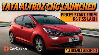 Tata Altroz CNG Launched | Price, Specifications, Boot Space, And Features | All Details #in2Mins