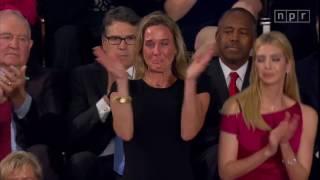 In Donald Trump's Speech, An Emotional Moment From Widow Of Navy SEAL  |  Politics | NPR