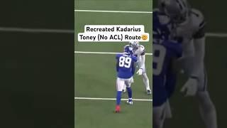 Recreated Kadarius Toney Route  #fyp #shorts #football #nfl