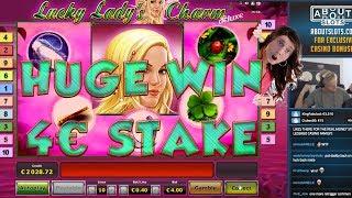 BIG WIN!!!! Lucky Ladys Charm - Casino Games - Bonus round (Casino Slots) From Live Stream