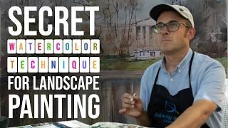 MAGIC autumn WATERCOLOR landscape by Konstantin Sterkhov | EASY step be step watercolor tutorial