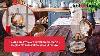 LAMPA NAFTOWA Z LUSTREM VINTAGE -  Idealna dla miłośników retro klimatów | Antyczna lampa na olej