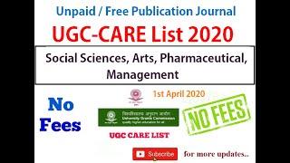 UGC CARE Journal list 2020, Social Sciences, Arts, Multidisciplinary, UGC CARE list of journals 2020