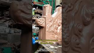 Chinese Roof Ornaments Dragon Pattern Kaolin Clay Ceramic Decorative Roof Beast Tiles