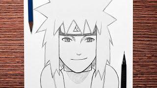 Easy anime drawing | how to draw Minato step by step | Naruto art