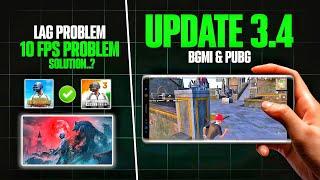 BGMI LAG PROBLEM AFTER NEW UPDATE 3.4 | 10-20 Fps Problem & Game Crash Problem Solution ⁉️