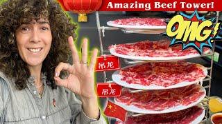 OMG! Family Beef Tower Feast in China - ONLY $20  Unbelievable!