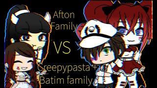 Afton family vs Creepypasta + Batim family [ gacha life/ singing battle] 1 часть/ 1 part