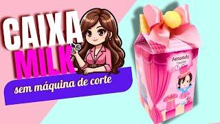 CAIXA MILK CIRCO ROSA SEM MÁQUINA DE CORTE! #diy #artesanato #tesouretes #circorosa