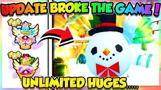 *BROKEN* PETS GO UPDATE 9 GAVE ME UNLIMITED HUGES!! (Roblox)