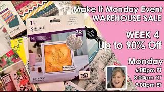 Make It Monday Warehouse Sale Week 4 - Up to 90% Memory Box, Penny Black, Crafters Companion & More