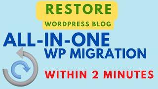 Restore a WordPress blog from Backup using All-in-One WP Migration free premium trick 2023