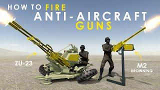 How to Fire Anti Aircraft Gun | M2 Browning & Zu-23