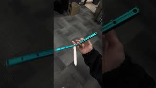 Teal Tanto Krake Raken Butterfly Knife Balisong Tricks  #balisongtricks