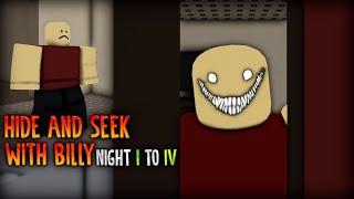 ROBLOX - hide and seek with billy - [Night 1 to 4] [Full Walkthrough]