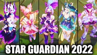 All New Star Guardian 2022 Skins Part 2 Akali Syndra Taliyah Morgana Quinn Rell (League of Legends)