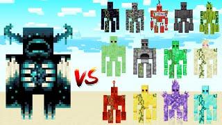 Warden vs All Extra GOLEM / Minecraft Mob Battle - TNT Golem - BEDROCK Golem