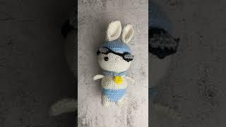 WHAT A CUTE AND COOL CROCHET RABBIT #art #cute #crochet