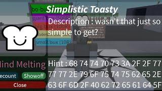 how to get Simplistic Toasty [Find The Toasties - Roblox]