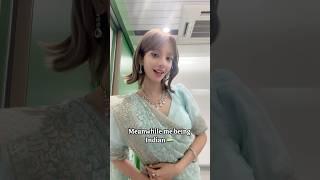 INDIAN GIRL WEARING SAREE IN JAPAN #indian #japan #saree #hindi #hindisong #viralvideo #indiansong