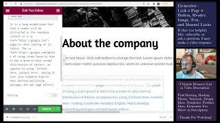 Elementor - Link Another Page in Paragraph with HTML Tag, Button, and Image