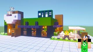 Minecraft Tutorial: How To Make A Modern Cafe Shop "2021 City Build"