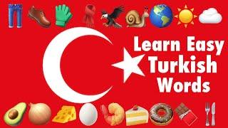 Learn 400 words in Turkish with Emoji - Turkish for Beginners