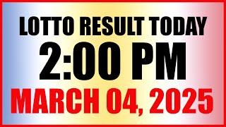 Lotto Result Today 2pm March 4, 2025 Swertres Ez2 Pcso