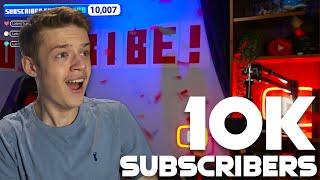 Chazyyyboi hits 10,000 SUBSCRIBERS live on stream!