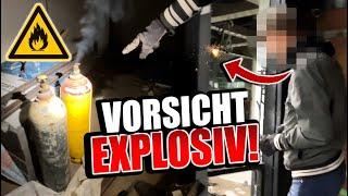 VORSICHT GAS! - RIESIGES FIRMENGELÄNDE VERLASSEN! - ÜBERBLEIBSEL STAHLKONZERN!