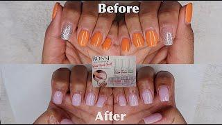 HOW I DO DIP POWDER ON NATURAL NAILS | ROSSI NAILS REVIEW