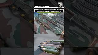 Heavy arms & ammunition recovered in J&K’s Shopian after 3 LeT terrorists killed in Operation Keller
