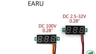 0,28 дюймовый DC светодиодный цифровой вольтметр 0-100 в измеритель напряжения авто мобильный