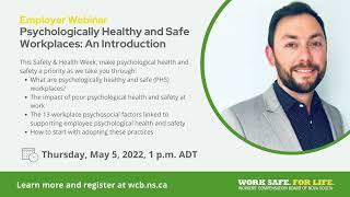 Webinar: Psychologically healthy and safe workplaces