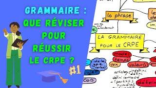 CRPE : QUE RÉVISER EN GRAMMAIRE pour devenir PROF DES ÉCOLES ? 1/2