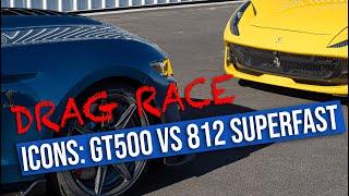 Epic Drag Race - Ford Mustang GT500 vs. Ferrari 812 Superfast [UHD 4K]