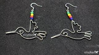 How to make hummingbird earrings using wire