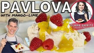 Pavlova Virgin Attempts Claire Saffitz's Pavlova with Mango-Lime Coulis | Dessert Person Recipe Test