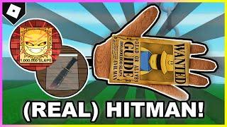 Slap Battles - How to ACTUALLY get HITMAN GLOVE + "SHARP SHOOTER" & "COURT EVIDENCE" BADGES [ROBLOX]