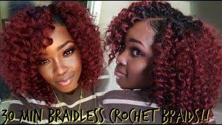 30 Min BRAIDLESS Crochet Install w/ Elevate Styes! | CHUNKY Twist Out | Braidless Crochet Braids