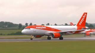 EasyJet Airbus A320 Wet Take Off Luton Airport: Watch in 4K