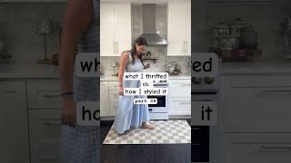 my secret to hanging thrifted items on my tile backsplash🫣 #thriftedhome #thrifting#kitchendesign
