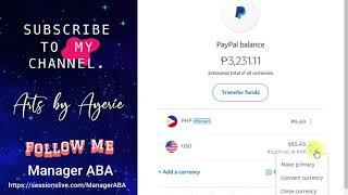 How to CONVERT DOLLAR to PESO in PAYPAL Tutorial | USD to PHP