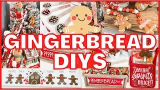 Cute Christmas GINGERBREAD DIYS that are BUDGET-FRIENDLY!  GREAT Dollar Tree DIYS & Gift Ideas