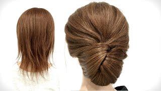 Прическа на Короткие волосы. Просто сделать СЕБЕ! Hairstyle for Short Hair. Just Make Yourself!