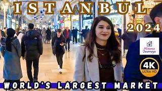 Explore The World's Largest Market In 4k: Istanbul Grand Bazaar Kapalicarsi Walking Tour | Dec 2024