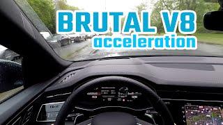 Brutal 0-100 km/h - Audi RS Q8 quick test drive I DRIVEHOLICS POV