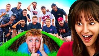 Freya Reacts To SIDEMEN HIDE AND SEEK IN A SCHOOL